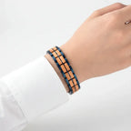 custom engraved wood bracelet Couple wooden Engraved Personalized Gift - Hadi Craft
