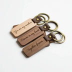 custom engraved wooden keychain PU Leather Wood | Hadi Craft USA