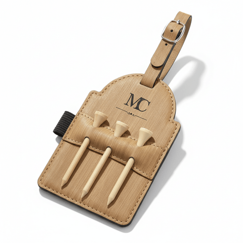 custom leather golf bag tag, engineered for discerning golfers - Hadi Craft