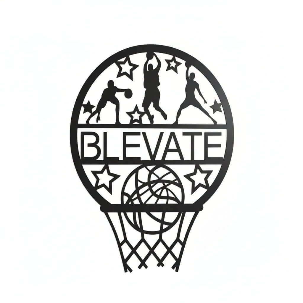 custom metal basketball hoop wall art Sign | Hadi Craft USA