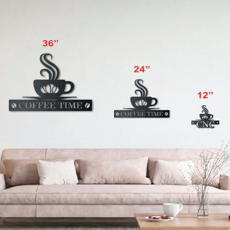 custom metal coffee wall art indoor outdoor decor | Hadi Craft USA