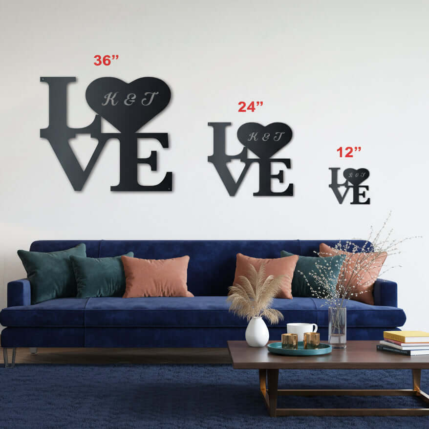 custom metal love wall art decor sign | Hadi Craft USA