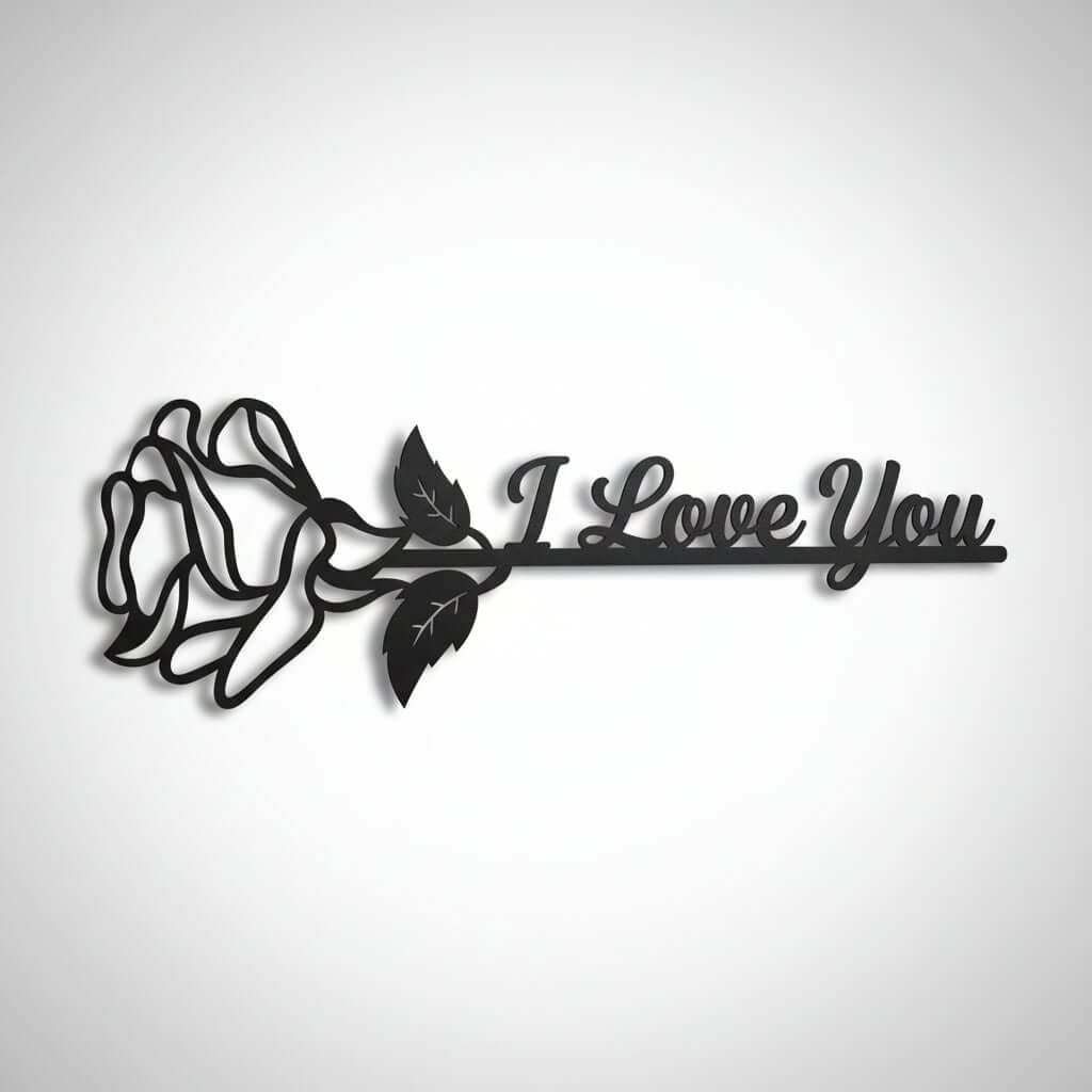 custom metal rose wall art decor sign | Hadi Craft USA