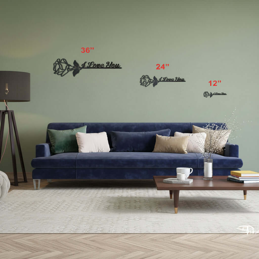 custom metal rose wall art decor sign | Hadi Craft USA