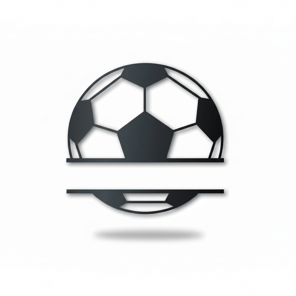 custom metal soccer monogram wall art decor | Hadi Craft USA