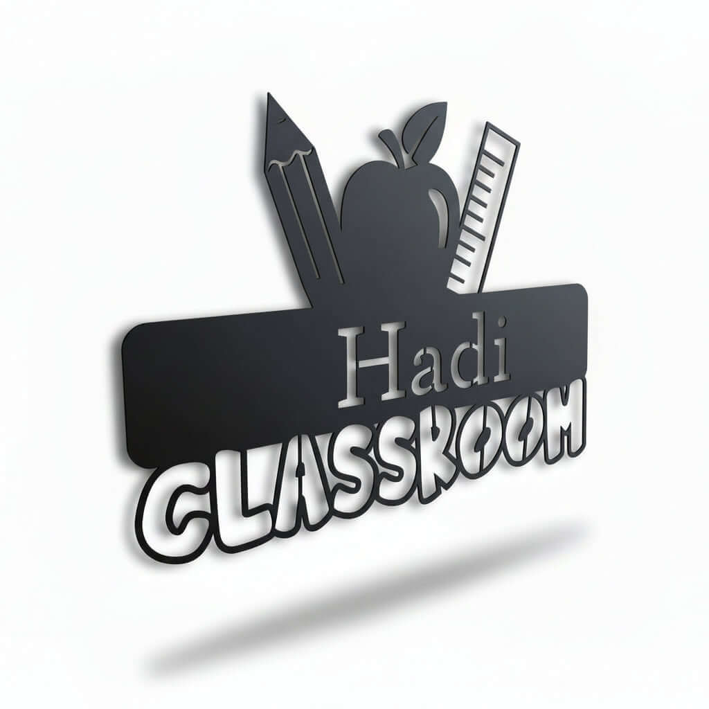 custom metal teacher classroom sign | Unique School Wall Art