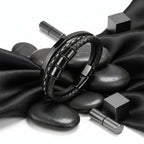 custom name punk leather bracelet | Hadi Craft USA