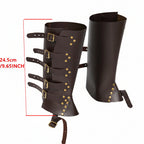 Medieval Viking Knight Boot Covers – Renaissance PU Leather Leggings