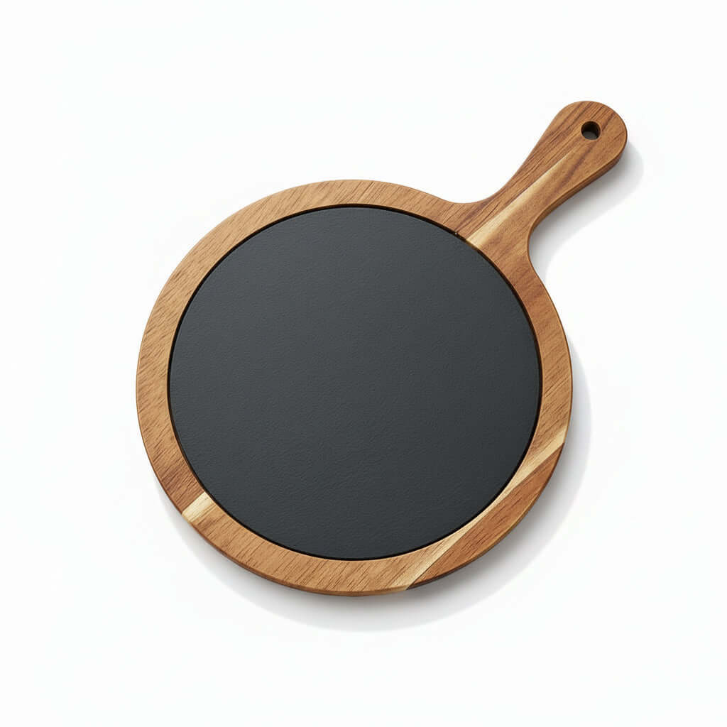 engraved deer charcuterie board acacia slate set | Hadi Craft USA