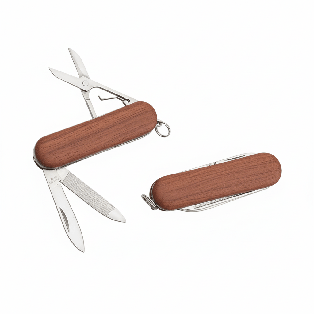 engraved wood handle pocket knife with Engraving - Hadi Craft
