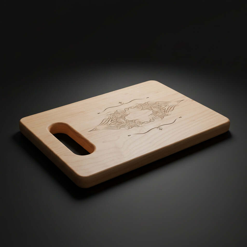 engraved wooden charcuterie board – Rustic Serving | Hadi Craft USA