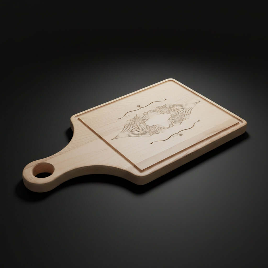 engraved wooden charcuterie board – Rustic Serving | Hadi Craft USA