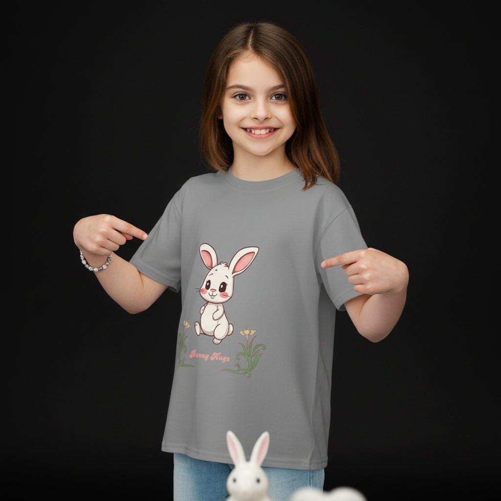 Kids 100% Cotton T-Shirt – Made in USA, Soft Breathable Front Print Tee for Boys & Girls