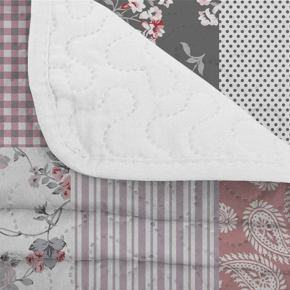 geometric grid quilt set cal king | Hadi Craft USA