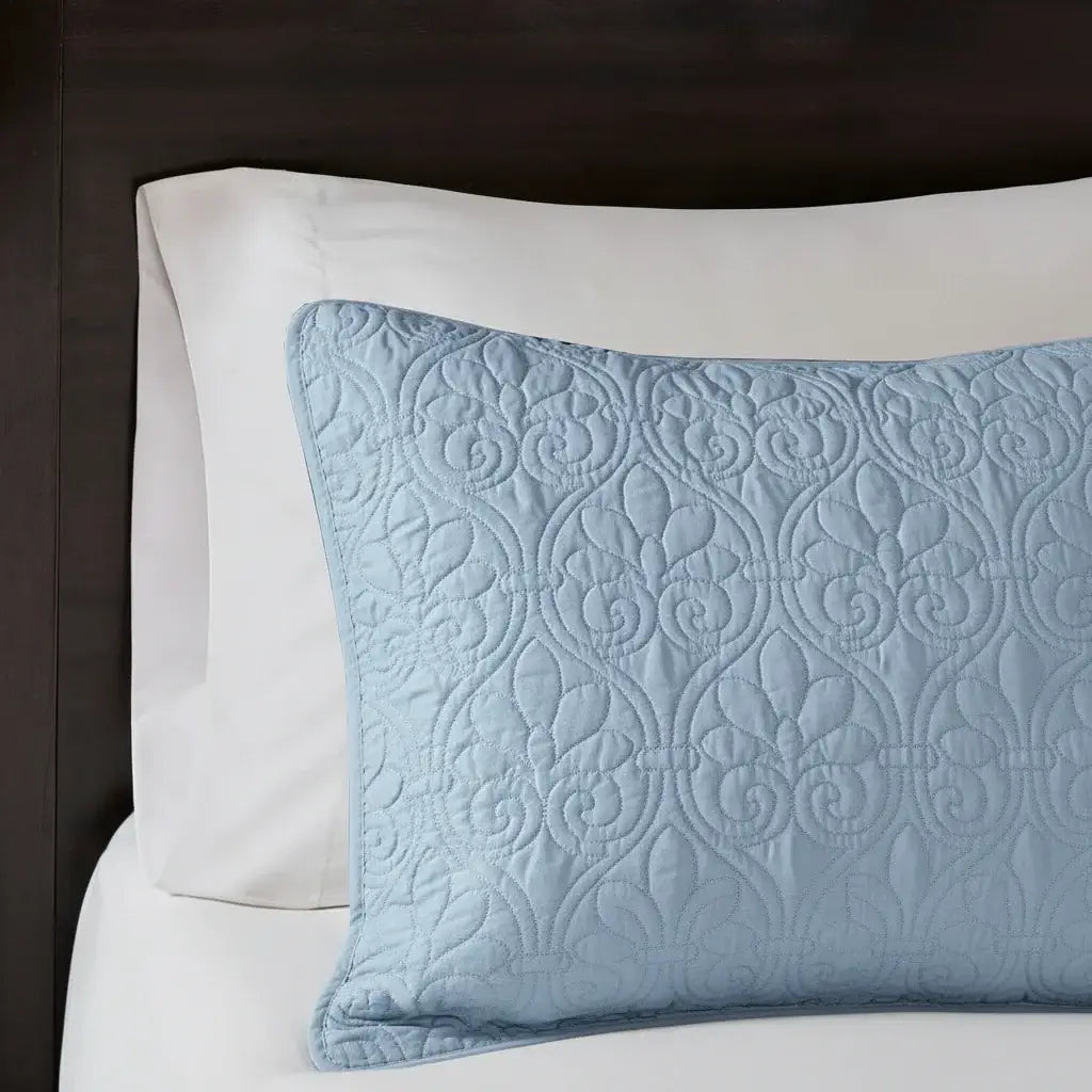 handmade blue quilt set king lyocell duvet | Hadi Craft USA