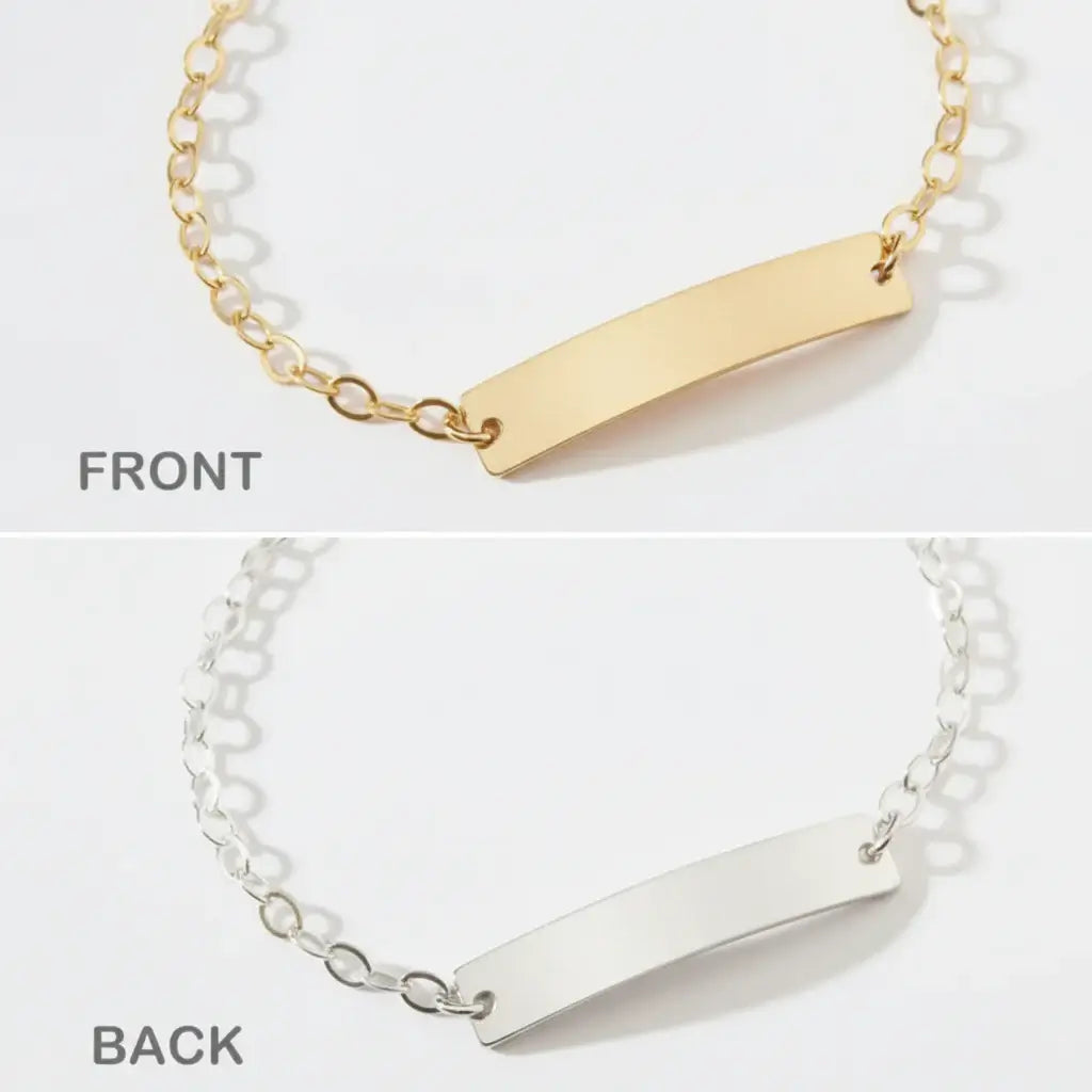 Hadi Craft USA Custom baby name bracelet Baby Jewelry Charm Child ID Stainless Steel gold and silver ID bracelet, personalized jewelry