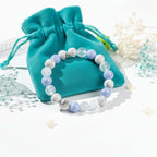 The Empath’s Trio - Daily Reset Bracelet by Hadi Craft USA, handmade blue lace agate and howlite bead bracelet, gemstone jewelry