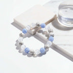 The Empath’s Trio - Daily Reset Bracelet by Hadi Craft USA, handmade beaded bracelet, blue lace agate jewelry, empath bracelet