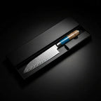 67-Layer Damascus Kitchen Knife Set – Chef, Nakiri, Utility & Santoku Knives with Wooden Handle