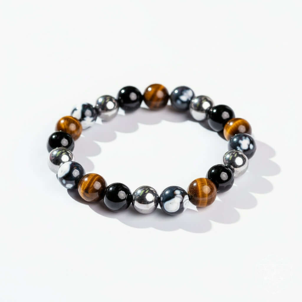 Orca’s Armor - The Triple Protection & Healing Bracelet by Hadi Craft USA, handmade beaded protection bracelet, natural stone jewelry USA