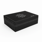 Hadi Craft USA Laserable Leatherette Premium Gift Box – Personalized (Two Size Options), black engraved leatherette box, handmade jewelry storage