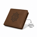Hadi Craft USA Leather Bifold Wallet with Personalized Engraving – Rich Textured Finish, Water Resists, custom engraved leather wallet