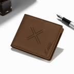 Hadi Craft USA Leather Bifold Wallet with Personalized Engraving – Rich Textured Finish, Water Resists, brown engraved leather wallet, handmade