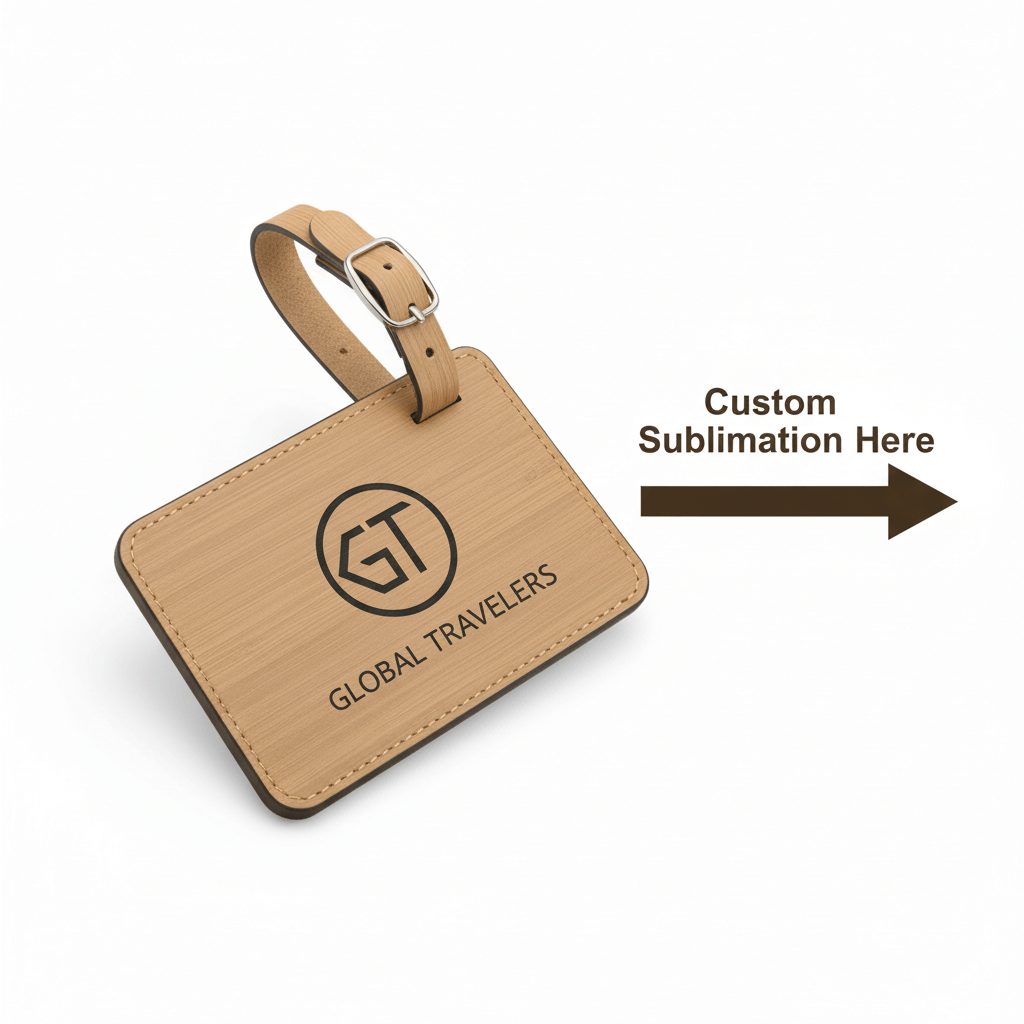 Premium Laserable Leatherette Luggage Tag, Size 4¼" x 2¾"