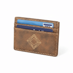 Hadi Craft USA 4" x 2 3/4" Rustic Gold Laserable Leatherette Wallet Clip with Personalized Engraving, engraved leather wallet, personalized