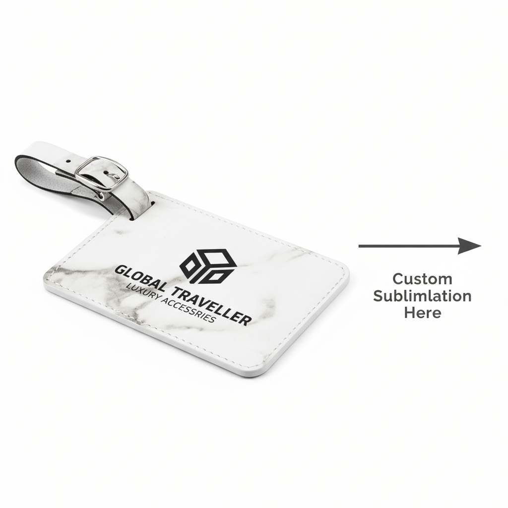 Laserable leatherette luggage tag Premium luggage tag
