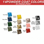 14 powder coat color options for Custom Metal Basketball Wall Art | Personalized Sports Name Sign by Hadi Craft USA, metal wall sign, handmade