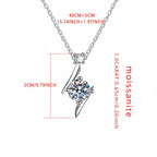 1 carat D color moissanite pendant necklace Elegant Jewelry