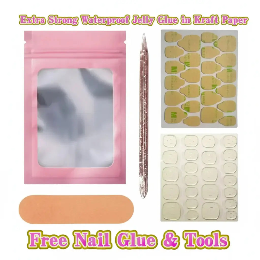 Long Teardrop Cyberpunk Press On Nails Handmade Matte Black Gothic Punk Nail Art