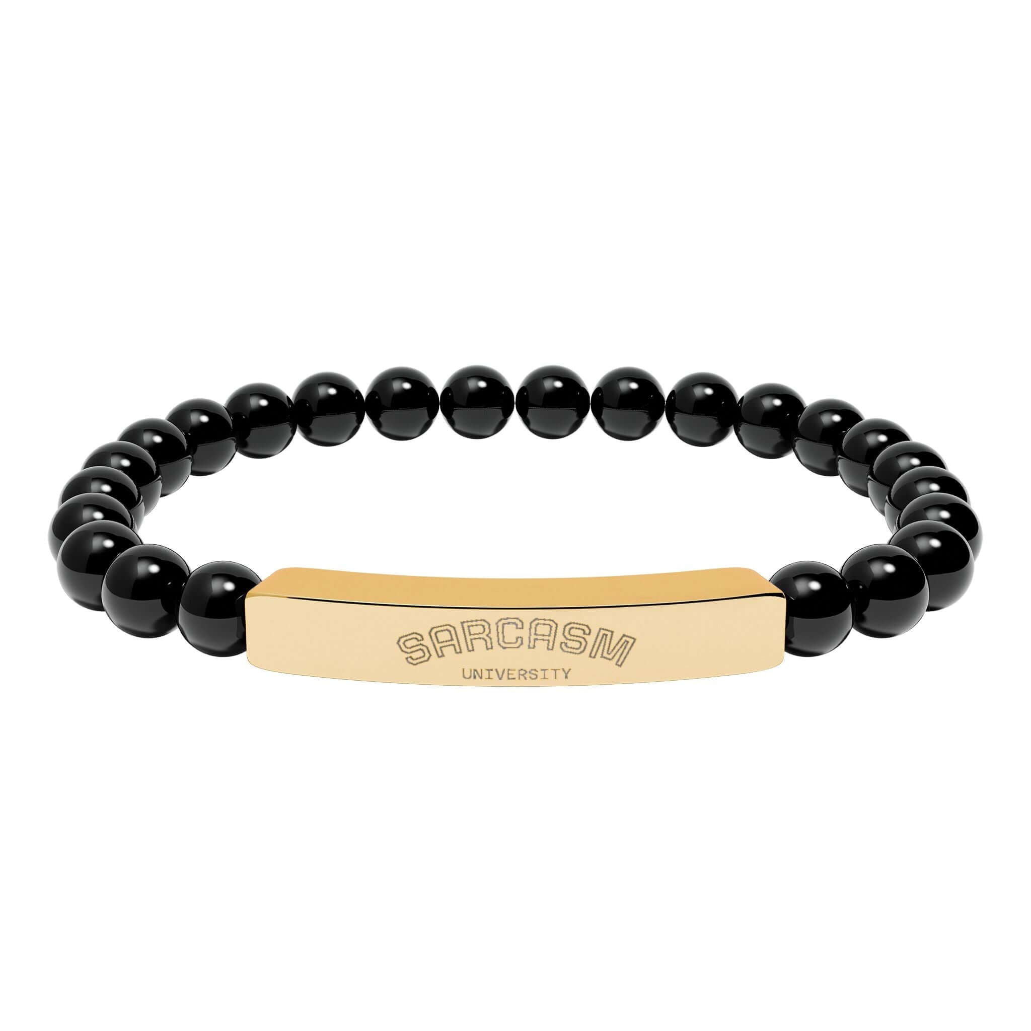 Hadi Craft USA Personalized natural stone bead bracelet –Stretch Healing Jewelry, black bead engraved bar bracelet, handmade personalized bracelet