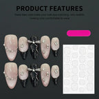 Pink Purple Cat's Eye Press On Nails, Handmade False Nail Bows Rhinestone Decor Sweet Cool Fake Nail