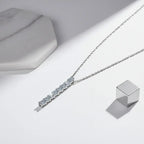 Round brilliant cut moissanite necklace Necklace Clavicle Chain S925