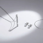 Round brilliant cut moissanite necklace Necklace Clavicle Chain S925