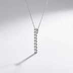 Round brilliant cut moissanite necklace Necklace Clavicle Chain S925