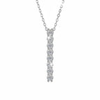Round brilliant cut moissanite necklace Necklace Clavicle Chain S925
