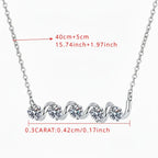 925 sterling silver moissanite pendant necklace Luxury Pendant