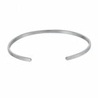 Hadi Craft USA Custom Iced Initials Bracelet Personalized Bracelet Stainless Steel open cuff bangle, minimalist silver bracelet