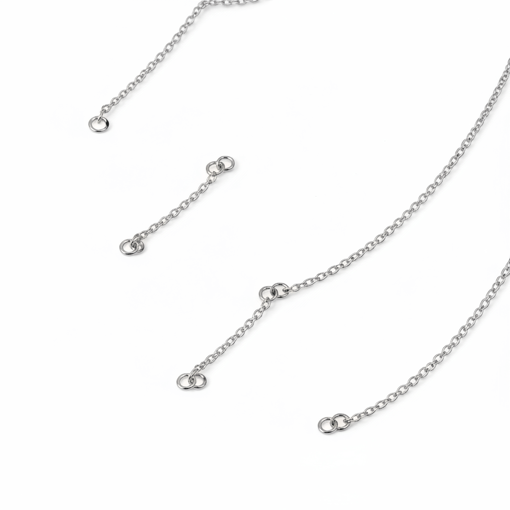 custom three name necklace Personalized Gold Charm Necklace silver extender chains by Hadi Craft USA, stainless steel necklace hardware