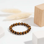 Built to Win – 7A Grade Tiger’s Eye Bracelet by Hadi Craft USA, polished beaded bracelet, handmade tiger’s eye jewelry