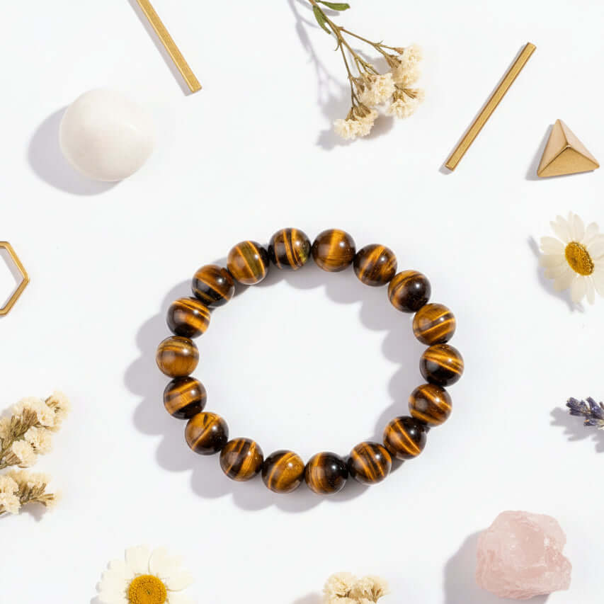 Alt Tag: Built to Win – 7A Grade Tiger’s Eye Bracelet by Hadi Craft USA, round beaded tiger’s eye bracelet, handmade jewelry, gemstone bracelet USA