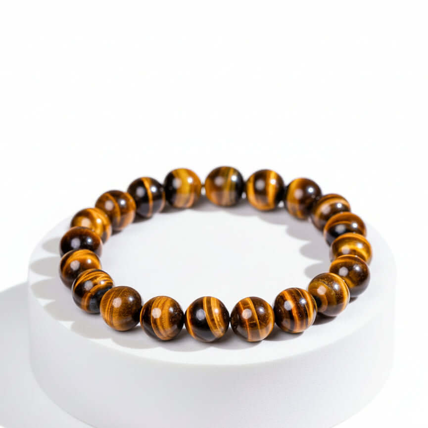 Built to Win – 7A Grade Tiger’s Eye Bracelet by Hadi Craft USA, handmade beaded bracelet, tiger’s eye jewelry