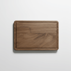 Hadi Craft USA 9" x 6" Walnut Cutting Board with Drip Ring & Custom Personalized Engraving, handmade wooden cutting board