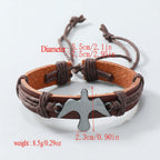 handmade leather bracelet Adjustable – Handmade Woven Unisex Wristband - Hadi Craft
