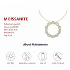 Silver moissanite choker necklace Silver Necklace with Circular