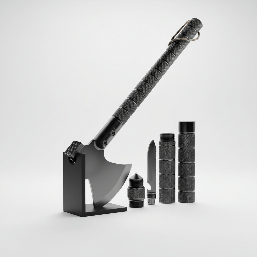 Stainless Steel Multi-Functional Survival Axe & Hammer | Camping, Rock Climbing & Adventure Outdoor Tool