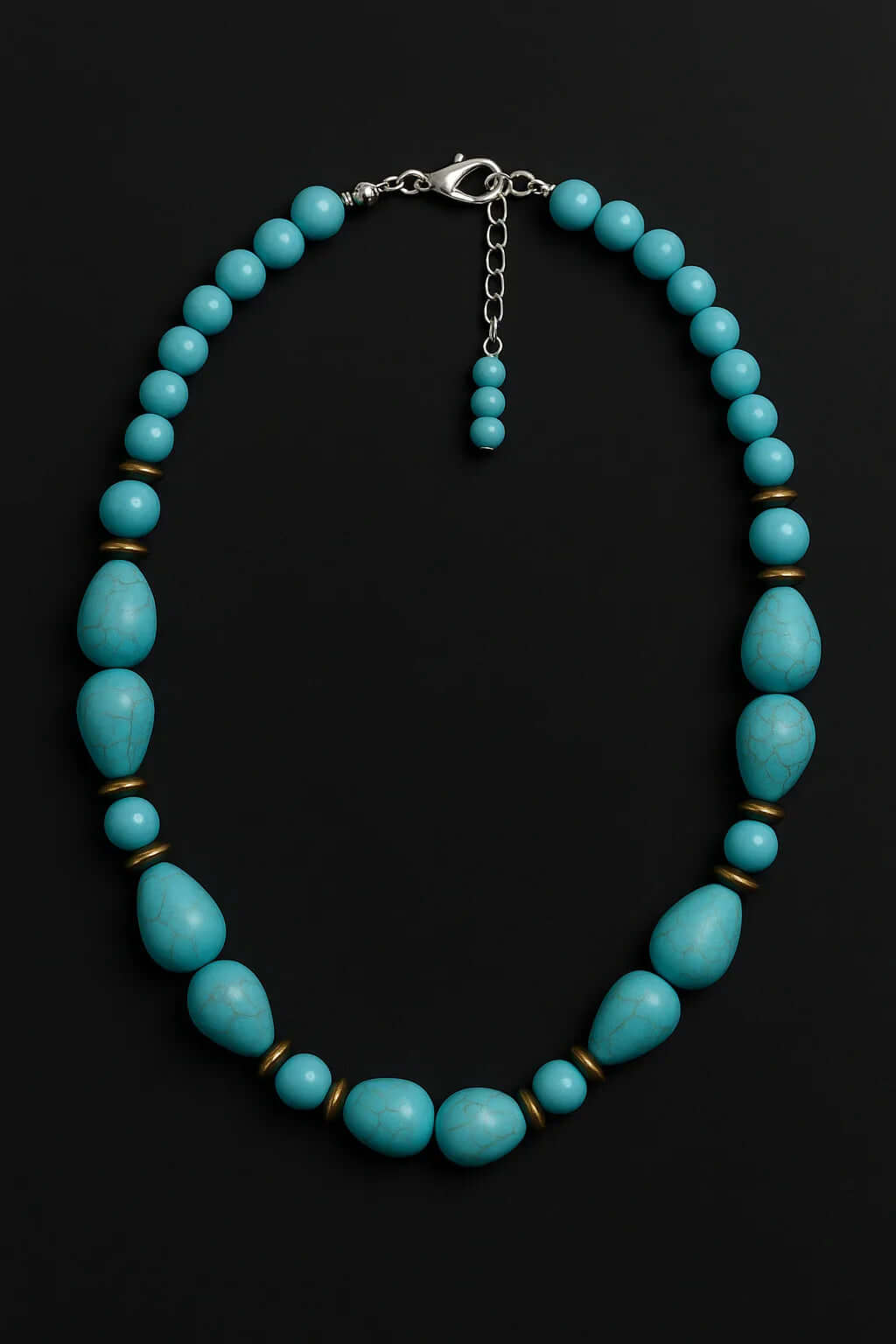Handmade Turquoise Stone beads Necklace Hadi Craft